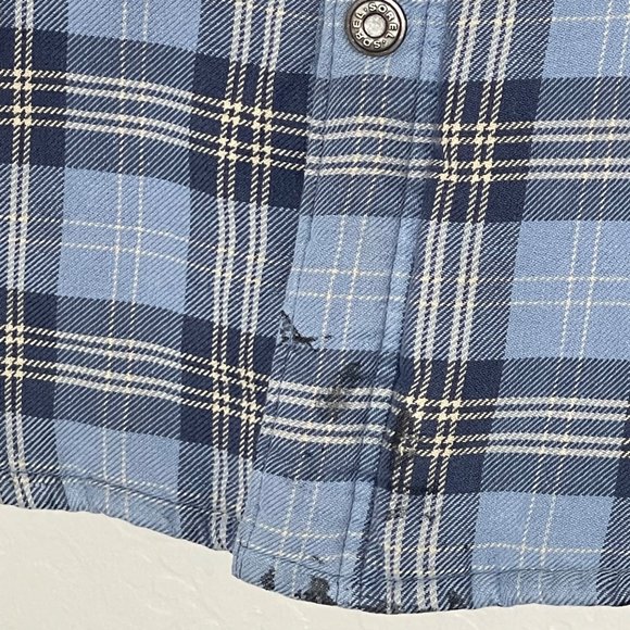 Sorel Men's Blue Plaid Heavy-Duty Shacket Size Med Outdoors Winter Gingham Snow - Picture 8 of 8